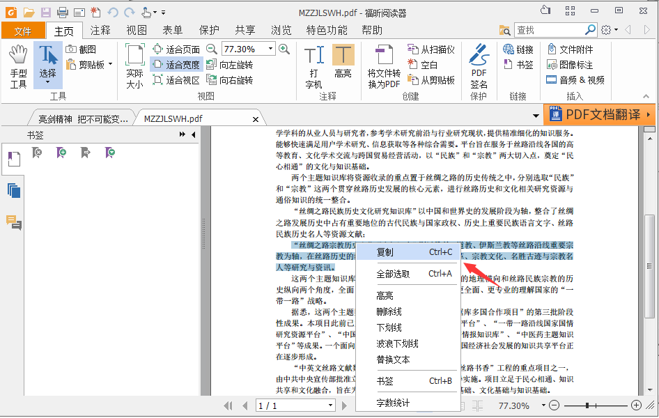 福昕PDF阅读器(Foxit Reader)截图