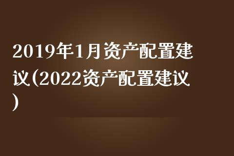 2019年1月资产配置建议(2022资产配置建议)_https://hz1.wpmee.com_原油直播室_第1张