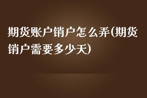 期货账户销户怎么弄(期货销户需要多少天)_https://gn1.wpmee.com_恒指期货_第1张